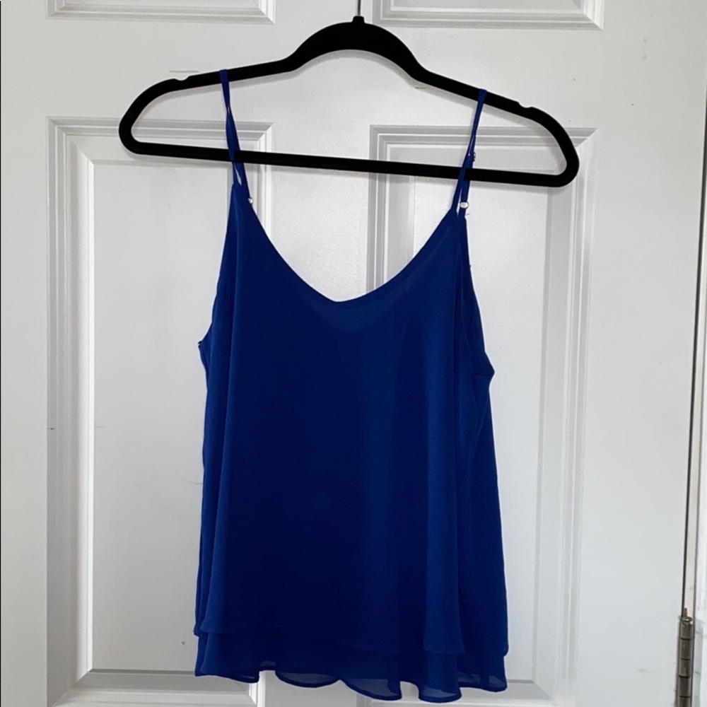 Royal Blue Two-Layered Tank Top